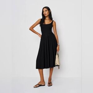 Reformation Rou Black Knit Dress With Pockets Size Medium